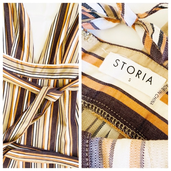 Storia 70ties Vibe Magnolia Open Back Jumpsuit Sm
